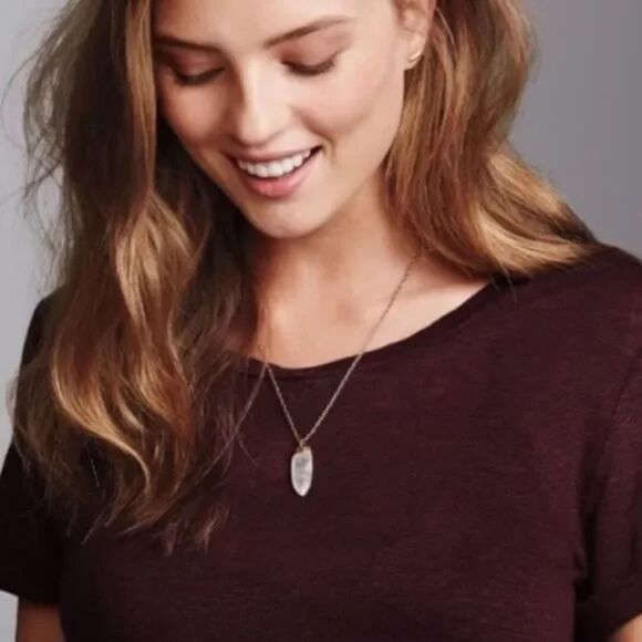 stella & dot ~ aria layering pendant necklace ~ gold crystal - Picture 7 of 12